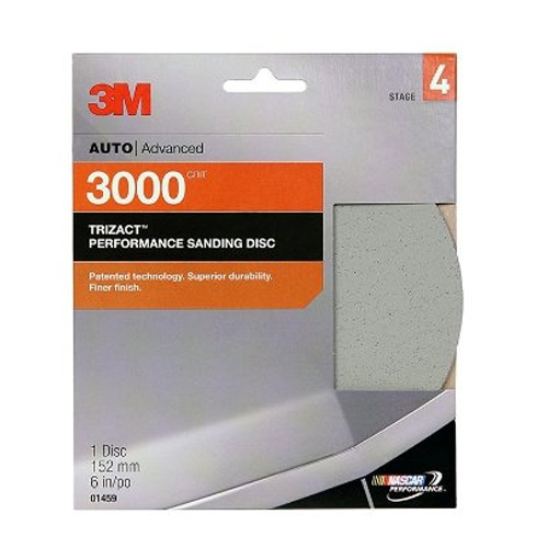 JoolTool 3M Orange PSA Disc Pack of 6 Paper Backing Trizact 3 Diameter 5 Micron/Grit 3000 Adhesive Fastening 