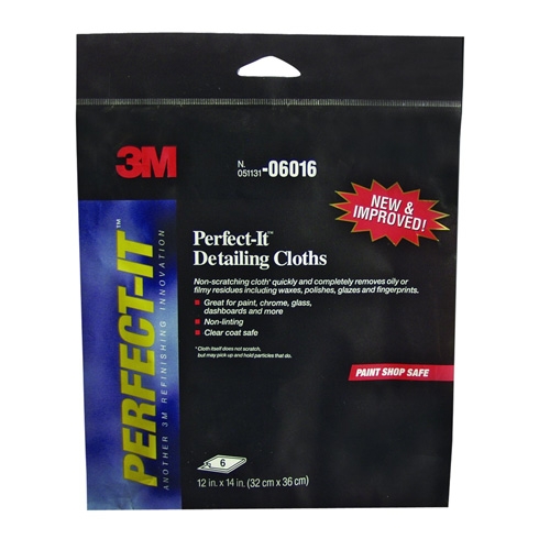 3M Perfect-It Microfiber Detailing Cloths, 06016 - 12 x 14 inch (6 pack) 