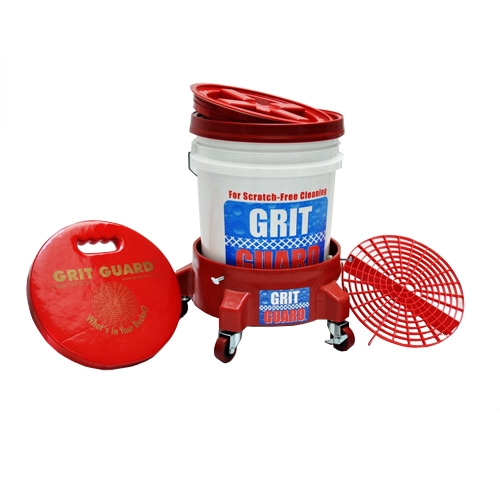 Grit Guard Washing System with Bucket Dolly - Red