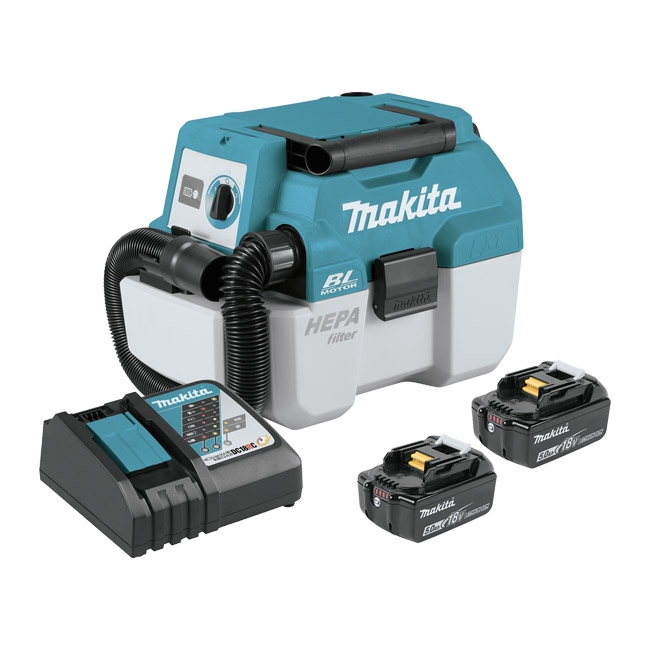 Makita 18V LXT Brushless 2 Gal. HEPA Filter Portable Wet/Dry Dust Extractor/Vacuum Kit