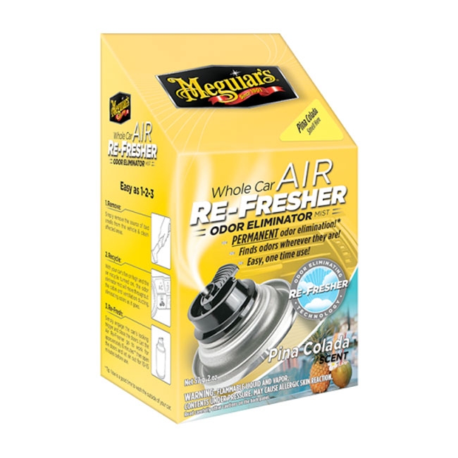 Meguiar's Whole Car Air Refresher Odor Eliminator, Pina Colada Scent - 2 oz. aerosol