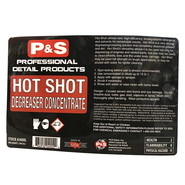 P&S Bottle Label - Hot Shot