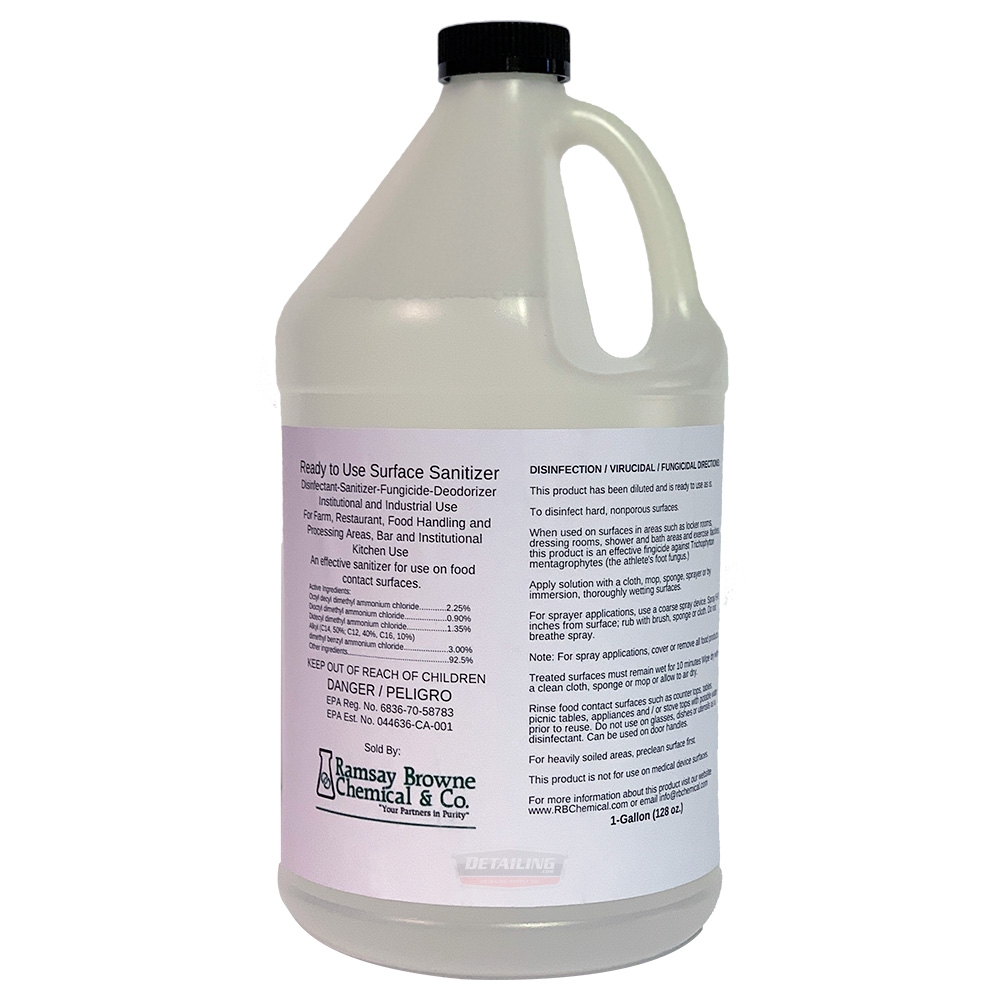 Ready to Use Surface Sanitizer, Disinfectant Sanitizer Fungicide Deodorizer (EPA Certified) - 1 gal.
