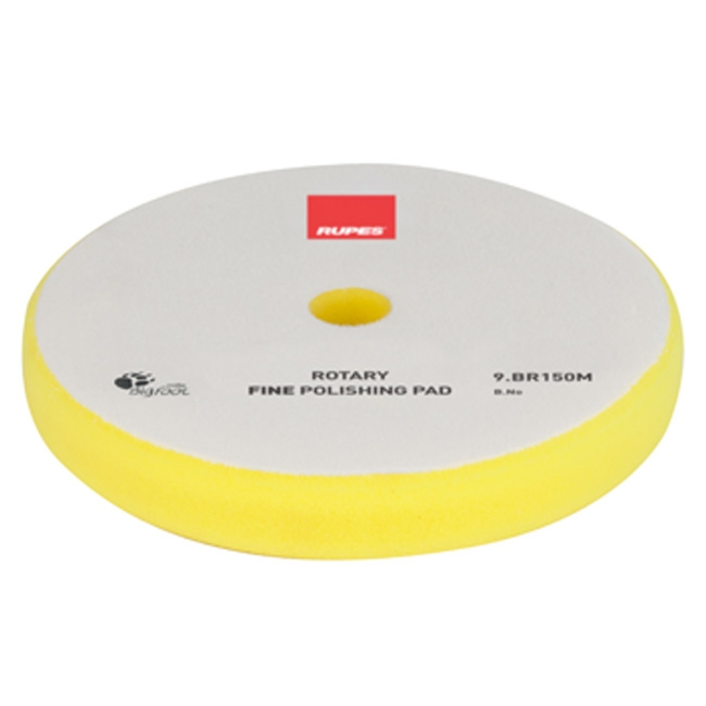 Rupes Rotary Foam Polishing Pad, Yellow/Fine - 135mm (5 inch backing)