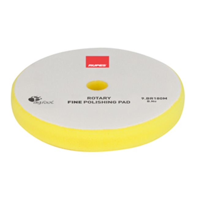 Rupes Rotary Foam Polishing Pad, Yellow/Fine - 160mm (6 inch backing)