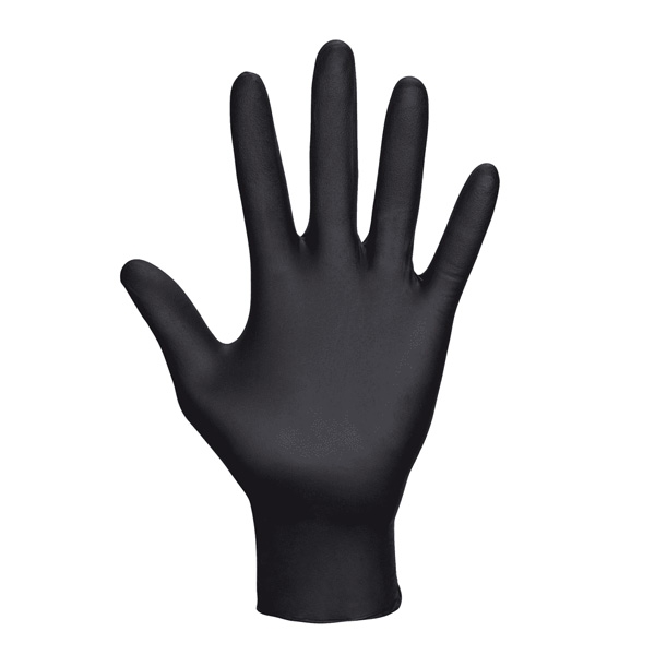 SAS Raven Powder Free Nitrile Gloves, 6 mil., Black - Medium (box of 50)