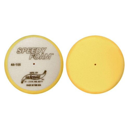 SM Arnold Speedy Yellow Foam Buffing Pad - 6 inch