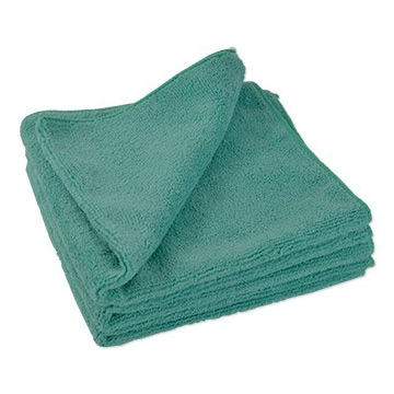 All Purpose 380 Microfiber Towel - Green - 16" x 16"