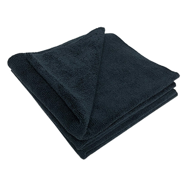 Edgeless All Purpose 380 Microfiber Towel - Black - 16" x 16"