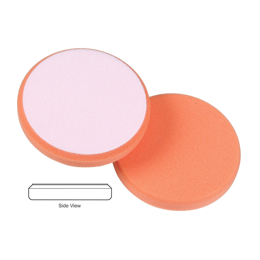 Lake Country Hydro-Tech Low Profile Tangerine Foam Polishing Pad - 5.5 inch x 7/8 inch