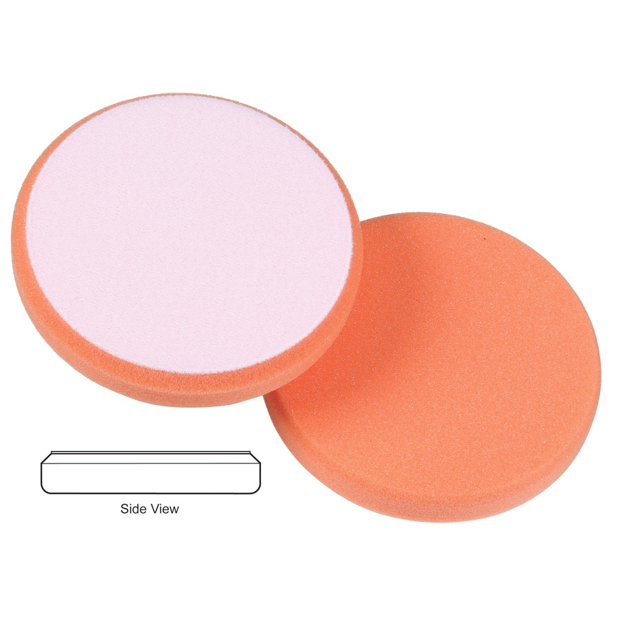 Lake Country Hydro-Tech Foam Polishing Pad, Tangerine - 6.5 inch x 7/8 inch
