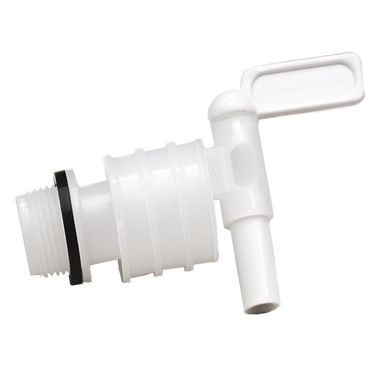 Tolco Swivel Faucet for 5-gal Drums, 3/4", White