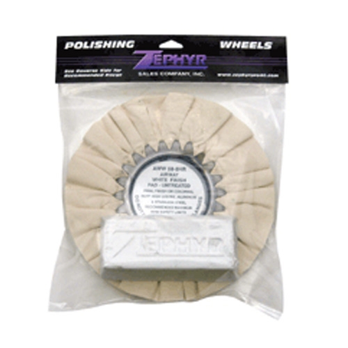 Zephyr White Airway Buff with 1 lb. White Rouge Bar (Finishing) for Aluminum and Stainless Steel
