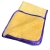 Dual-Pile 380 Microfiber Towel - Gold w/ Purple Silk Edges - 16" x 24"